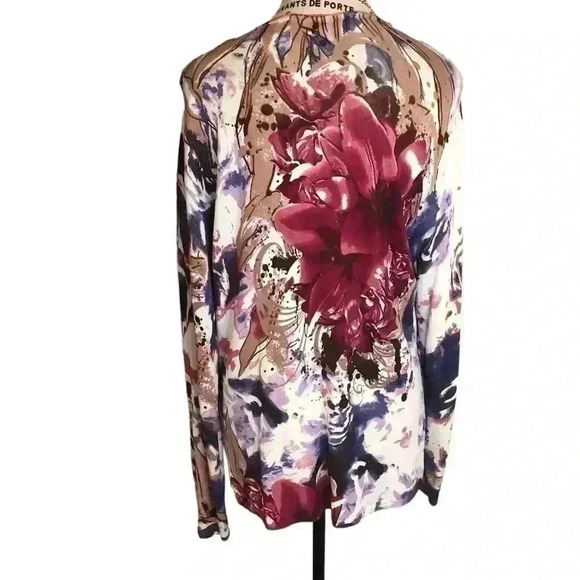 Peck & Peck Women’s Large Knit Multicolor Sweater Embellished L/S - Picture 2 of 5